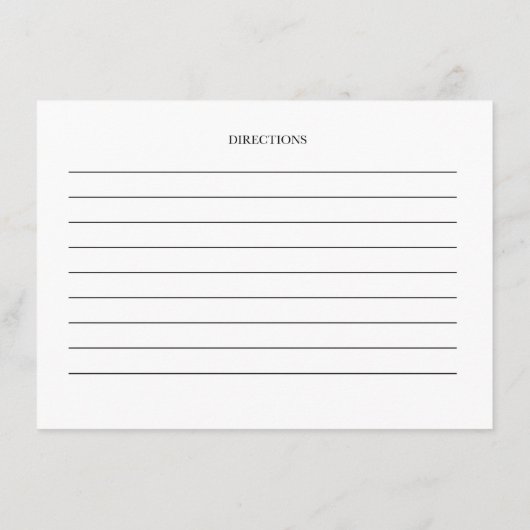 Boho Floral Rezeptkarte Begleitkarte (Rückseite)