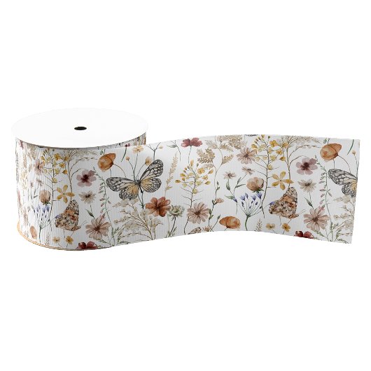 Boho Floral Ribbon Ripsband