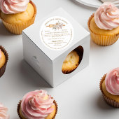 Boho Floral Rolling Button Hütte Food Law Runder Aufkleber