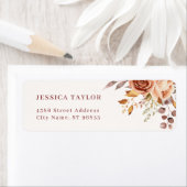 Boho Floral Rose Bohemische Rücksendeadresse (Insitu)