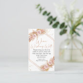 Boho Floral Rose Gold für eine gute Beilage Visitenkarte (Stehend Vorderseite)