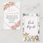 Boho Floral Rose Gold für eine gute Beilage Visitenkarte (Vorne/Hinten)