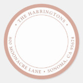 Boho Floral Rücksendeadresse Umschlag Aufklebers Runder Aufkleber (Vorderseite)