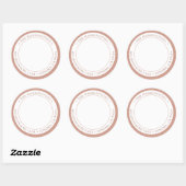 Boho Floral Rücksendeadresse Umschlag Aufklebers Runder Aufkleber (Blatt)