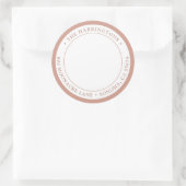 Boho Floral Rücksendeadresse Umschlag Aufklebers Runder Aufkleber (Tasche)