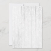 Boho Floral Rustic Baby Shower Invasion Girl Einladung (Rückseite)