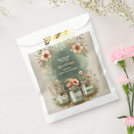 Boho Floral Rustic Floral Mason Jar Baby Dusche Geschenktütchen