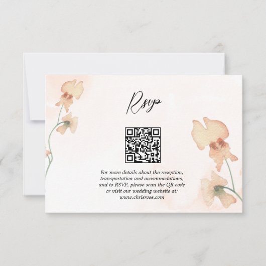 Boho Floral Rustic Herbst Hochzeit RSVP Karte (Vorderseite)