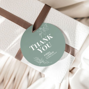 Boho Floral Sage Green Wedding Gift Tags Geschenkanhänger