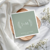 Boho Floral Sage Green Wedding Serviette