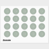 Boho Floral Sage Green Wedding Sticker (Blatt)