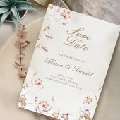 Boho Floral Save the Date Card
