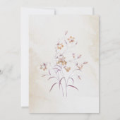 Boho Floral Save the Date Card (Rückseite)