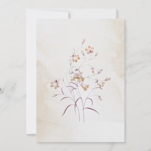 Boho Floral Save the Date Card (Rückseite)