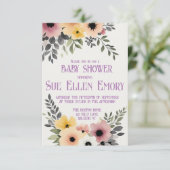 BOHO FLORAL SHOWER INVITATION (Stehend Vorderseite)