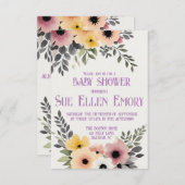 BOHO FLORAL SHOWER INVITATION (Vorne/Hinten)