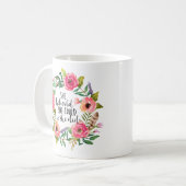 Boho floral Sie glaubte, sie könne so Kaffeetasse (Vorderseite Links)