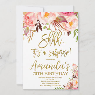 Boho Floral, sie ist ein überraschender Geburtstag Einladung