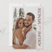 Boho Floral Sketch Modernes Foto Hochzeit Einladung (Rückseite)