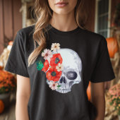 Boho Floral Skull T - Shirt