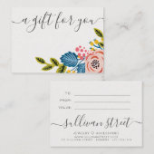 Boho Floral Small Business Geschenkgutschein Mitteilungskarte (Vorne/Hinten)