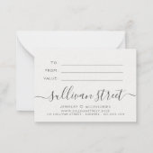 Boho Floral Small Business Geschenkgutschein Mitteilungskarte (Rückseite)