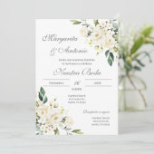 Boho Floral Spanish Wedding Einladung (Stehend Vorderseite)