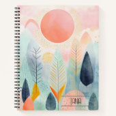 Boho Floral Spiral Notebook - Custom Notizblock (Vorderseite)