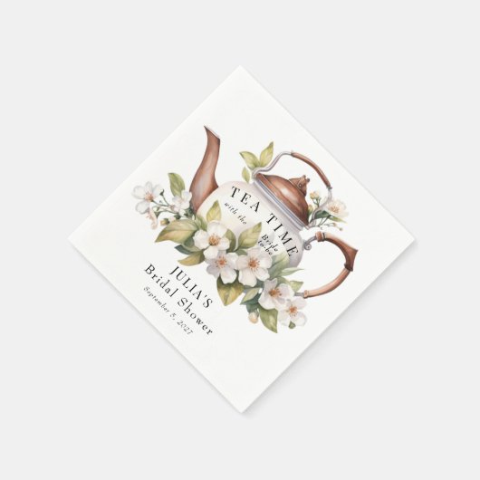 Boho Floral Spring | Begrüßungszeichen für Gartent Serviette (Ecke)