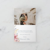 Boho Floral Spring Summer Wedding Dankeskarte (Innenseite)