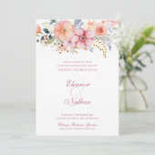 Boho Floral Spring Summer Wedding Save The Date (Stehend Vorderseite)
