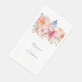 Boho Floral Spring Summer Wedding Serviette (Ecke)