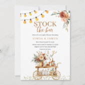 Boho Floral Stock die Bar Dusche Einladung (Vorderseite)