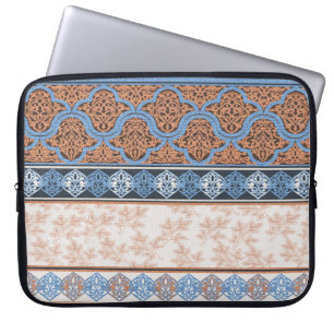 Boho Floral Streifen: Ethnische Nahtlose Sammlung Laptopschutzhülle