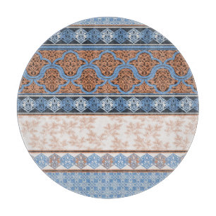 Boho Floral Streifen: Ethnische Nahtlose Sammlung Schneidebrett