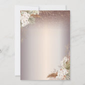 Boho Floral,String Lights Glitzer 35. Geburtstag Einladung (Rückseite)