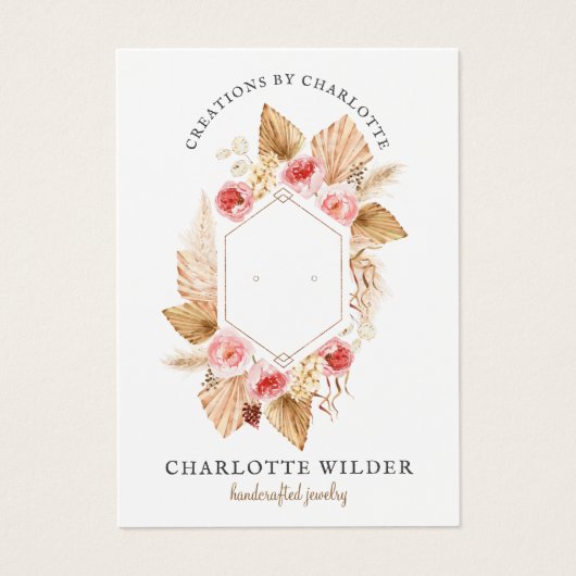 Boho Floral Stud Earring Jewelry (Vorderseite)