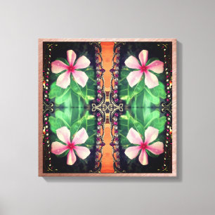Boho Floral Style Foto Art Stretched Canvas Print Leinwanddruck