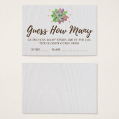 Boho Floral Succuless rät wie viele Kisses Cards (Vorne & Hinten)