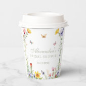 Boho Floral Summer Wildblume Brautparty Pappbecher (Rückseite)