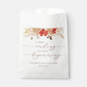 Boho Floral | Sweet Ending New Begin Wedding Geschenktütchen (Vorderseite)