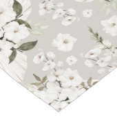 Boho Floral Table Runner neutrale weiße Blüten Kurzer Tischläufer (Ecke)