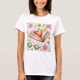 Boho Floral Teacher Shirt   Lehrerbewertung
