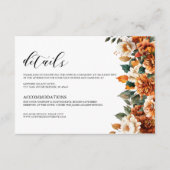 Boho Floral Terracotta Begleitkarte (Vorderseite)