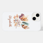 Boho Floral Terracotta Blue Lila Case-Mate iPhone Hülle (Rückseite (Horizontal))