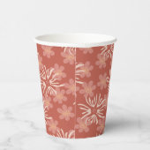 Boho Floral Terracotta Design Pappbecher (Rechts)