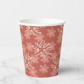 Boho Floral Terracotta Design Pappbecher (Vorderseite)