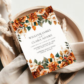 Boho Floral Terracotta Einladung