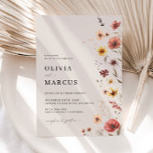 Boho Floral Terracotta Meadow Wedding Einladung