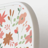 Boho Floral Terracotta Modern Personalized Pickleball Schläger (Linke Seite)